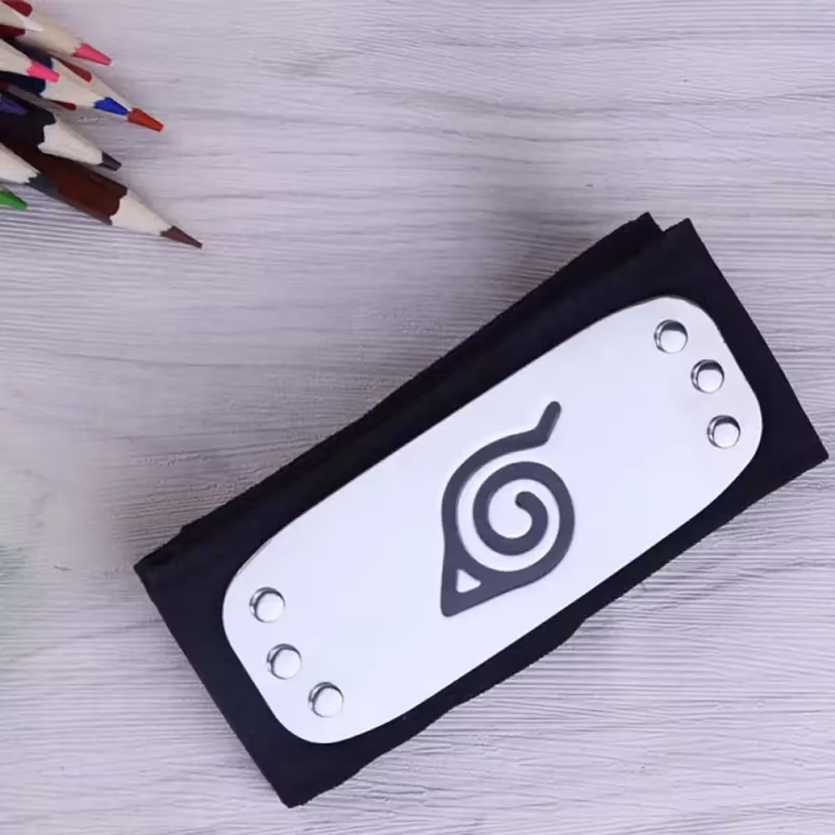 Anime Naruto bandana with metal forehead plate