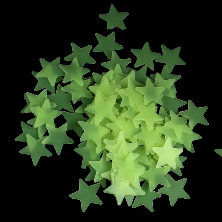 Glow-in-the-dark star stickers for wall or ceiling