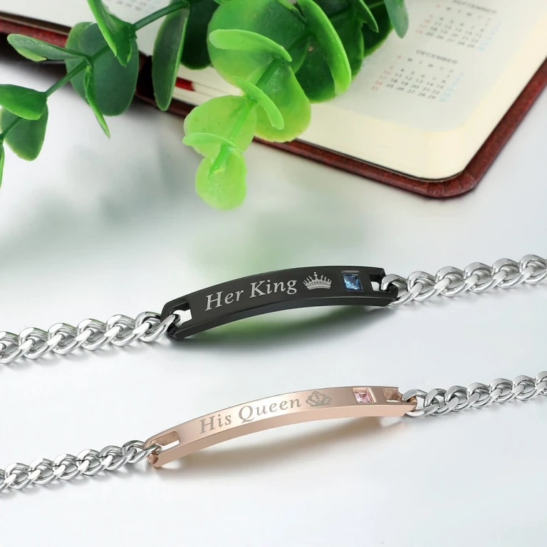 Couple bracelets suitable for Valentine’s Day or anniversaries