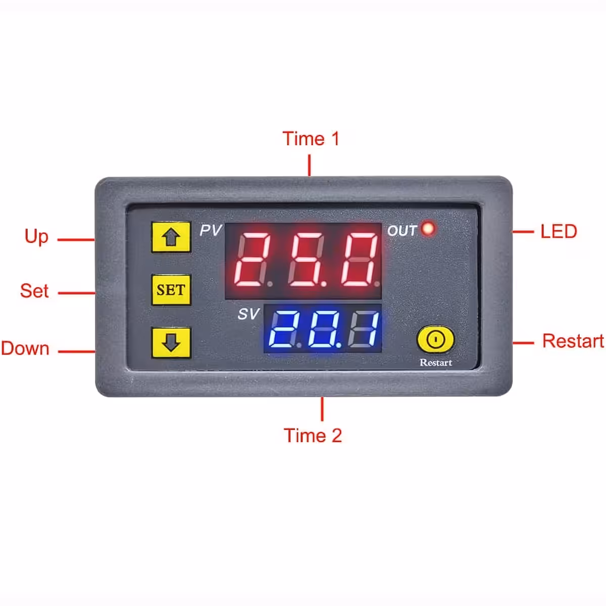 Functional description of buttons on 220V timing module