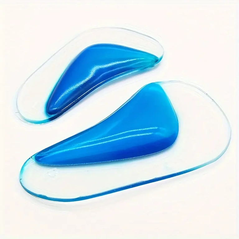 Silicone insoles for arch support in adults