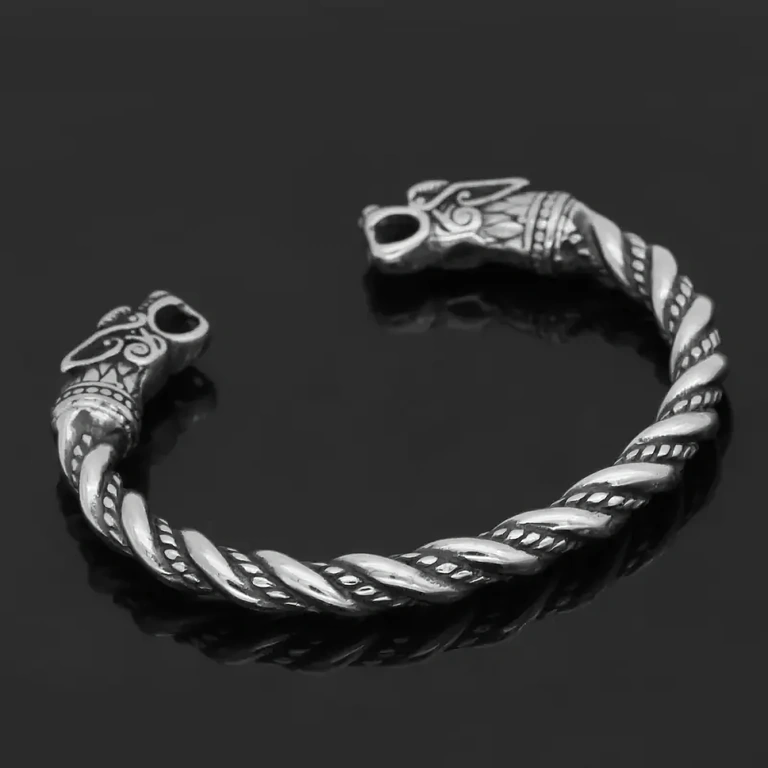 Men’s Viking-style bracelet, symbol of power and honor