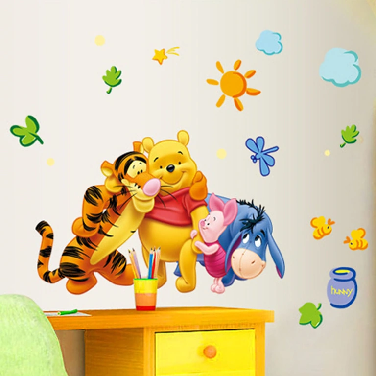 Cute Winnie bear sticker for baby room