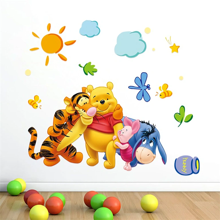 Winnie’s friends in the forest – wall sticker for kindergarten or home