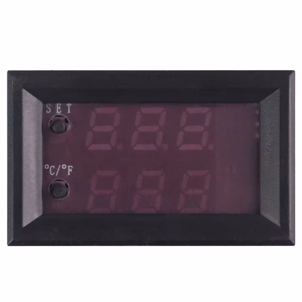 Front view of digital electronic thermostat