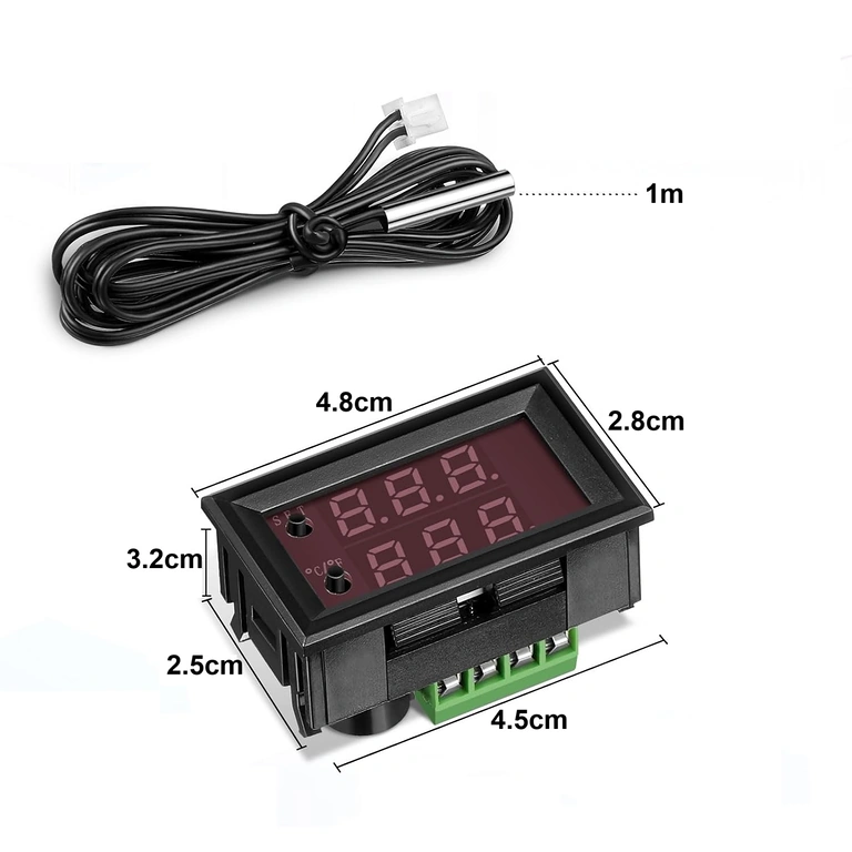 Digital thermostat dimensions Digital thermostat dimensions 48x28x32 mm