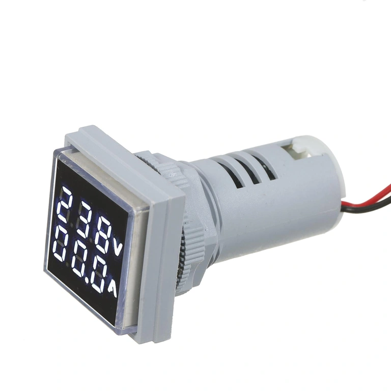 Digital voltmeter and ammeter for electrical installation