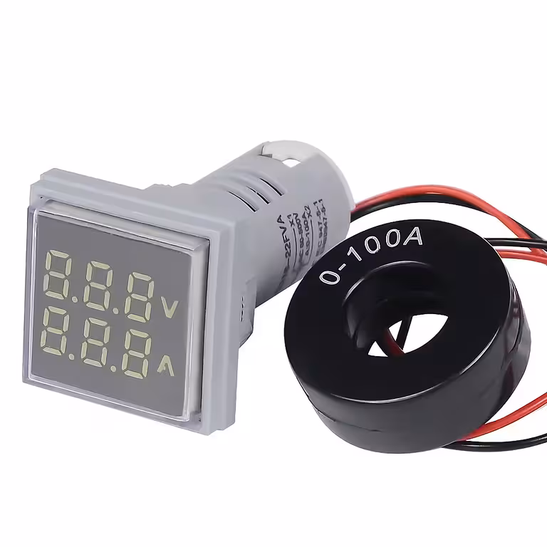 Digital Voltmeter-Ammeter 220V AC 60-500V 0-100A for Panel – Accurate Voltage and Current Measurement