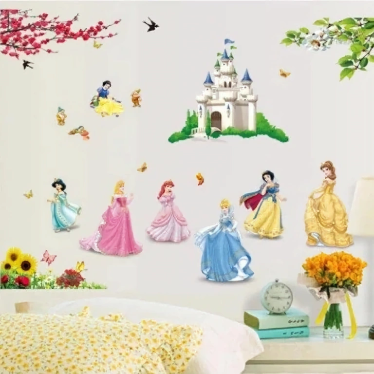 Wall stickers with famous fairy tale princesses