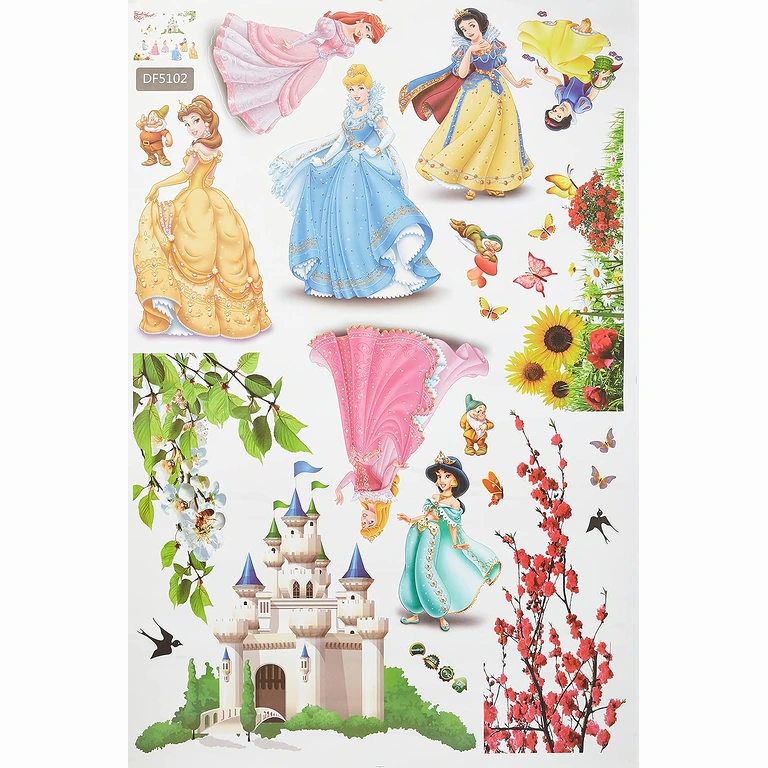 Wall stickers with fairies and fairy tale elements