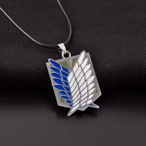 Attack on Titan Anime Pendant – Silver Chain Necklace for Manga & Cosplay Fans