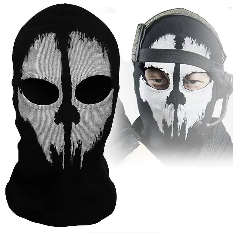 Camouflage Call of Duty Ghosts mask, comfortable and flexible, face and neck protection