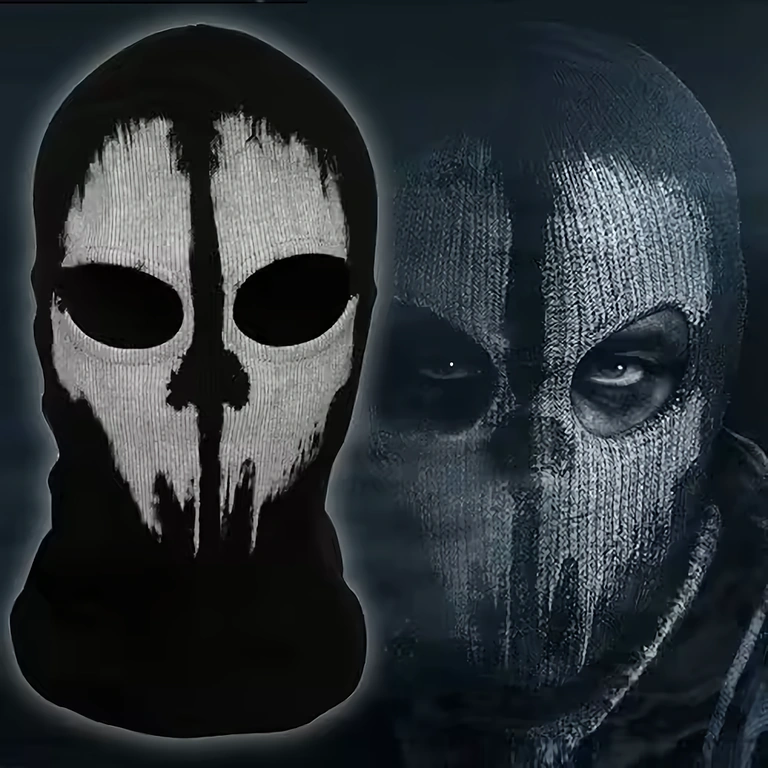 Thermal Call of Duty Ghosts mask, ideal for winter sports, skiing, and snowboarding