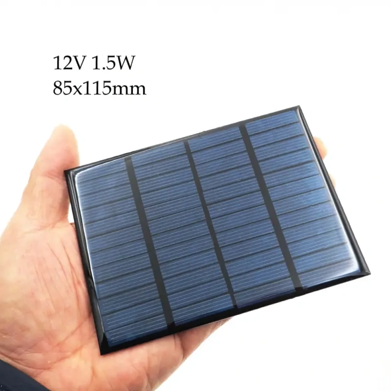 Small 115x85mm solar panel with adjustable output