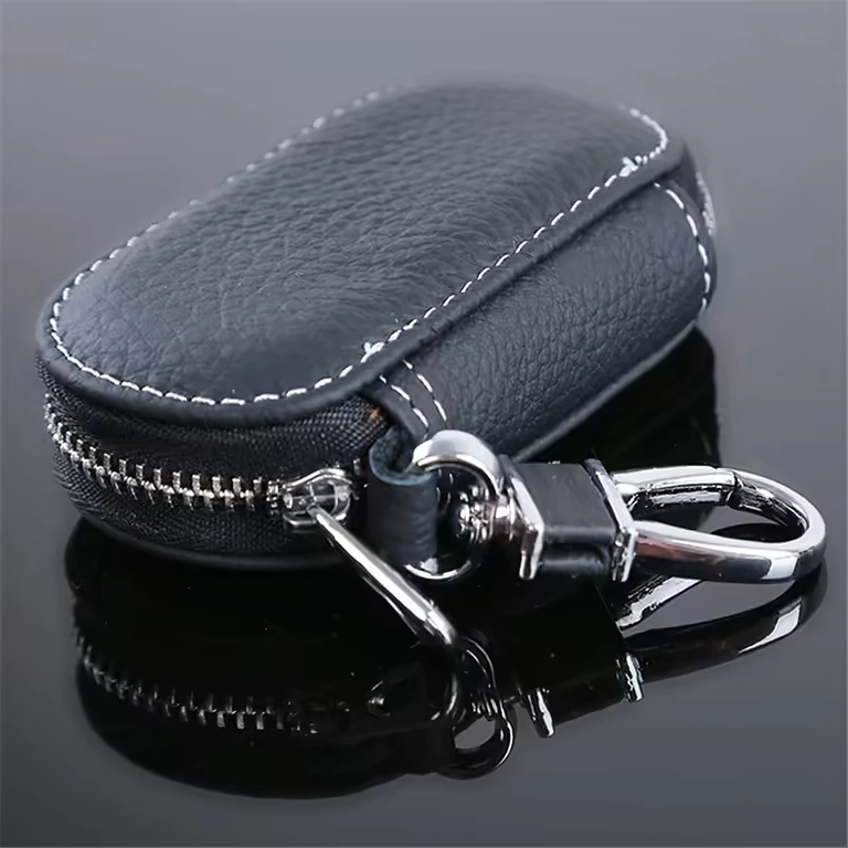 Car Key Organizer with Carabiner Pouch for car keys, compact and secure design with zipper closure