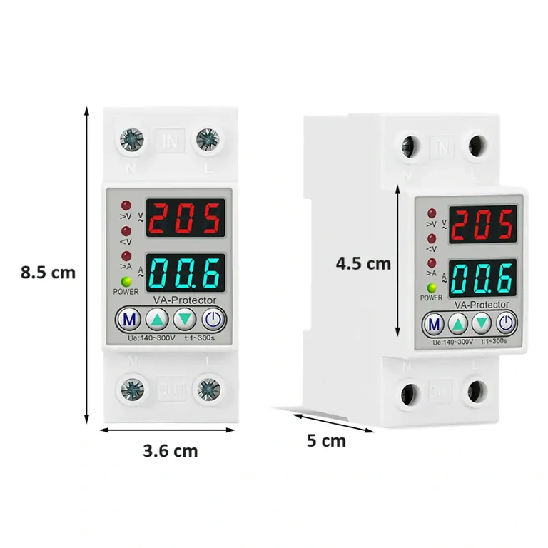 Overvoltage and overcurrent protection relay for 220V