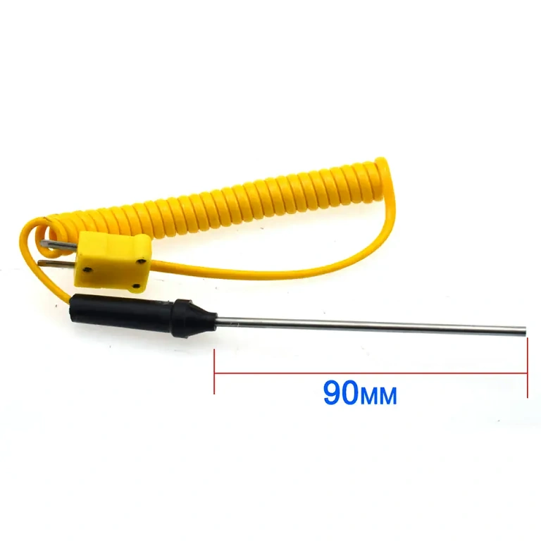 Durable metal probe for liquids and surfaces, compatible with digital thermometer