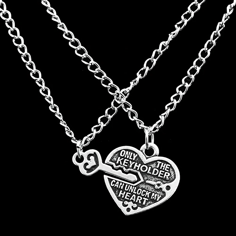 Necklace with romantic symbols for couples or friends