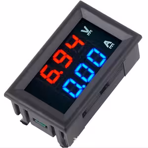 Digital Panel Voltmeter-Ammeter 0–100V 0–10A – Red-Blue LED Voltage and Current Meter