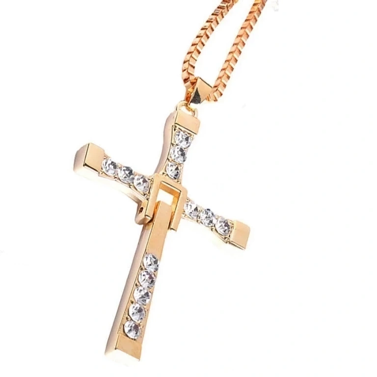 Gold cross chain Vin Diesel style from Fast and Furious movie