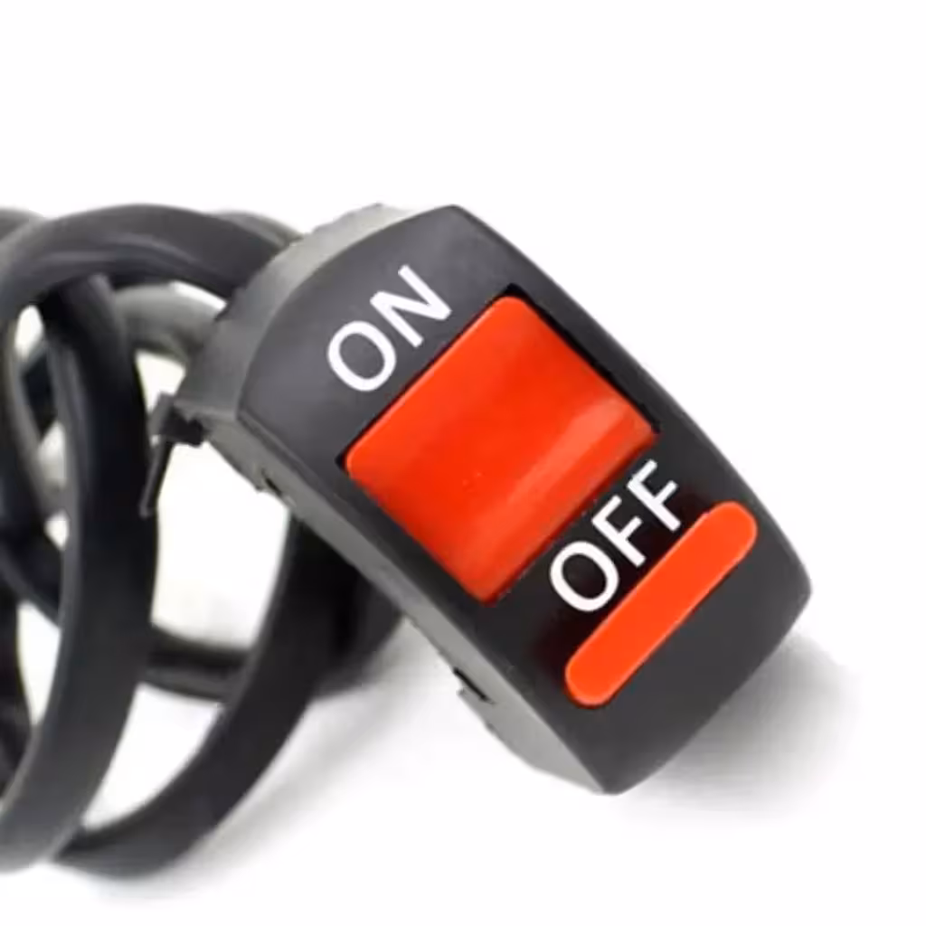 Handlebar ON/OFF Switch 12V–48V for Motorcycle, Bicycle, Scooter, ATV