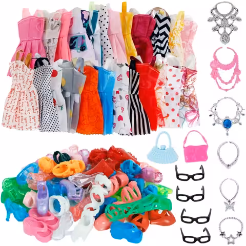 Barbie Doll Clothing Set – Dresses, Shoes and Accessories for Complete Outfit