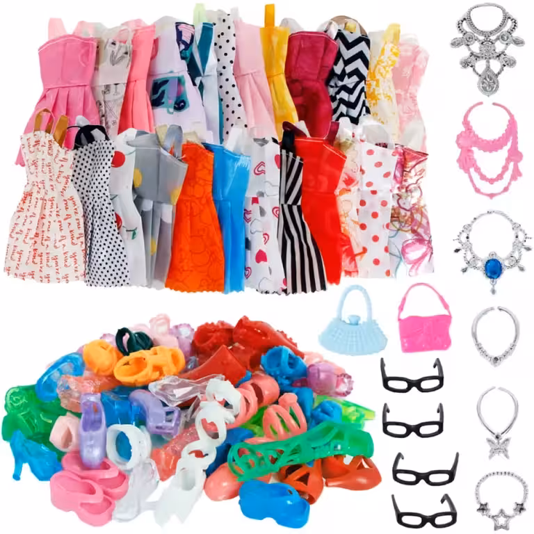 Barbie Doll Clothing Set – Dresses, Shoes and Accessories for Complete Outfit