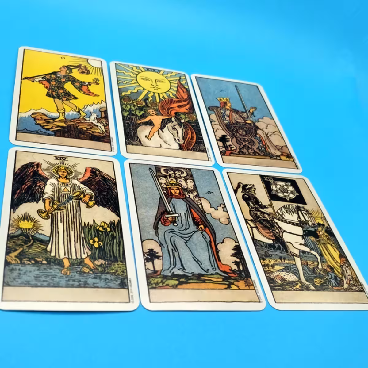 Major and Minor Arcana in tarot set for reading and interpretation