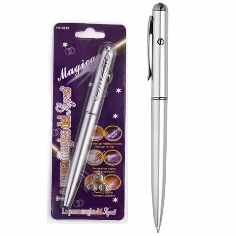 Invisible Ink Pen with UV LED Light – Secret Messages Visible Only Under Ultraviolet