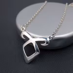 The Mortal Instruments City of Bones Pendant Necklace – Angel, Silver Fantasy Chain