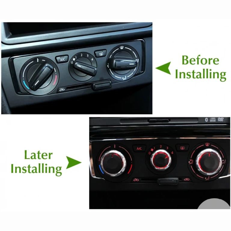 AC rotary buttons for first-generation Touran dashboard