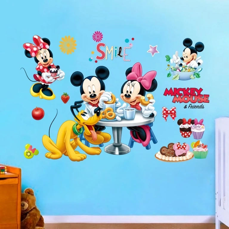 Wall sticker ideal for baby room or kindergarten with Mickey Mouse