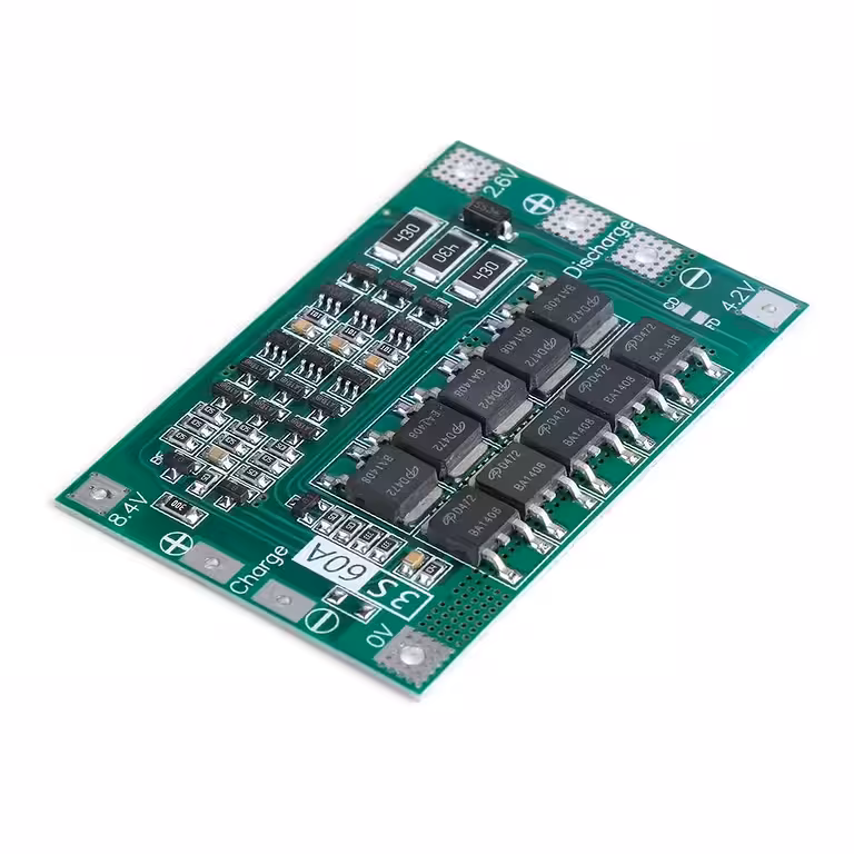 BMS 3S 60A Module for Li-Ion 18650 Batteries – Charge, Discharge and Balance Protection