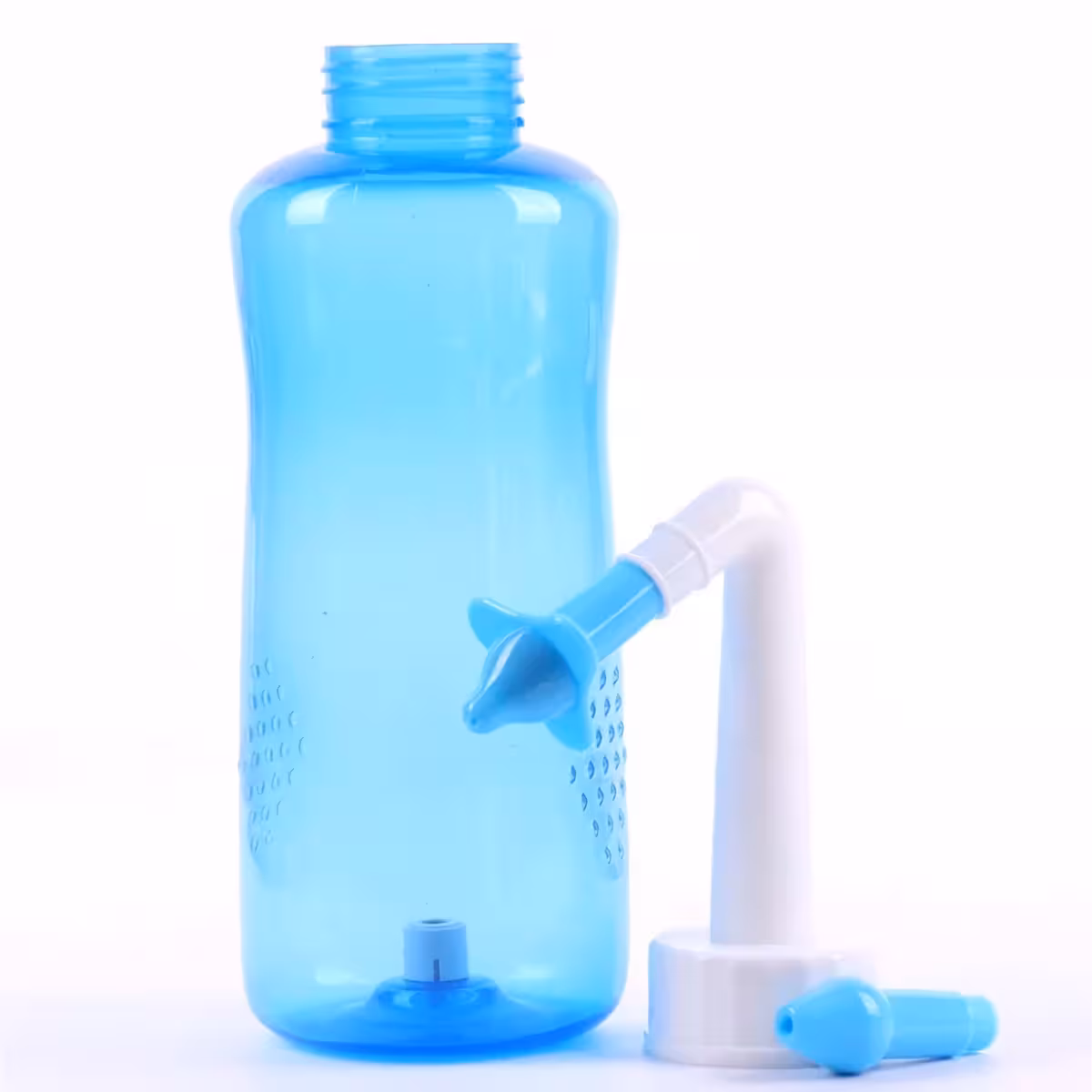 Hygienic kit for nasal rinsing, includes antibacterial tips
