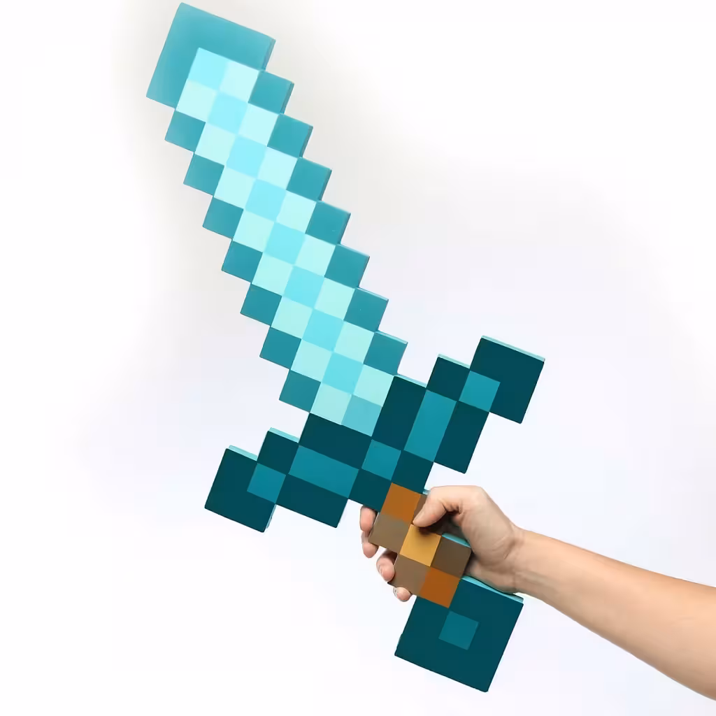 Minecraft Diamond Sword – EVA Foam Toy, Lightweight, Ideal for Kids and Cosplay