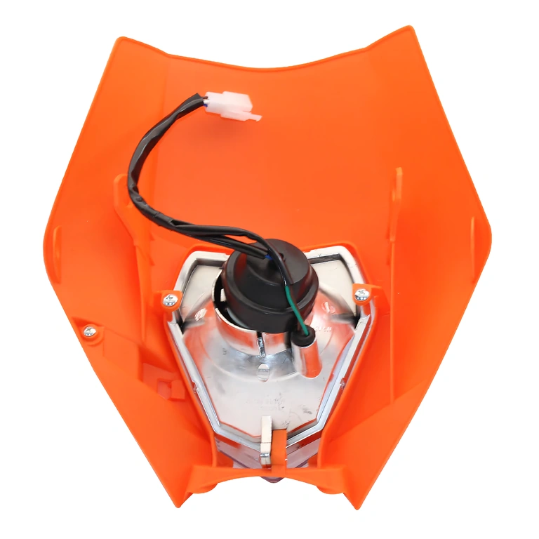 Aggressive Streetfighter design with LED headlight and polypropylene mask