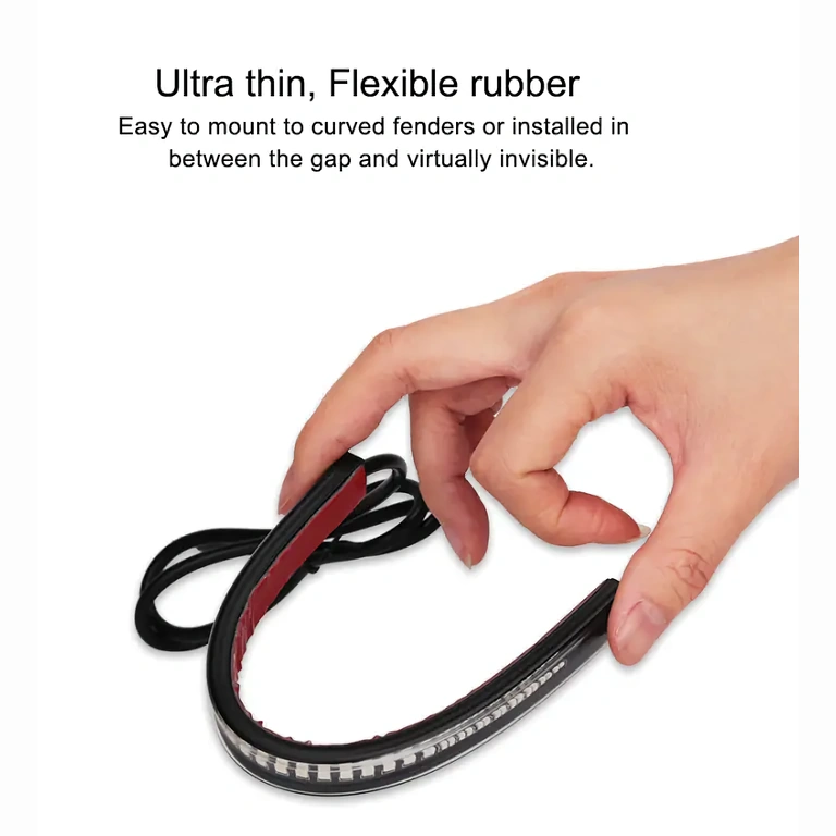 Flexible LED signaling for motorcycle Adhesive LED strip for left/right signaling