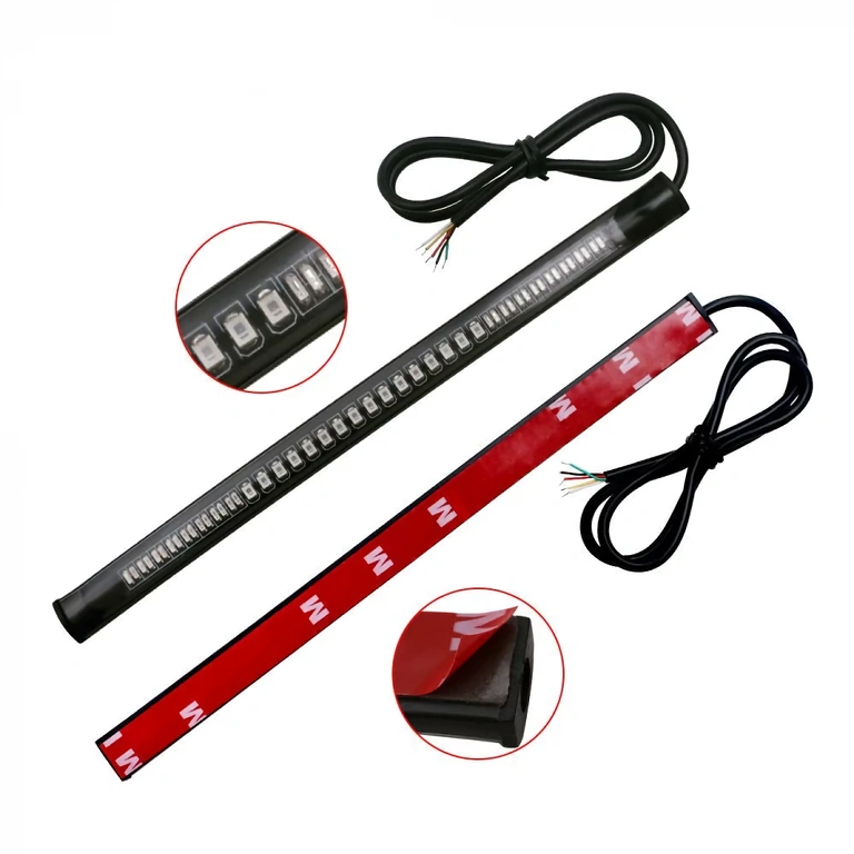 Universal LED rear light for motorcycle LED strip applicable to any motorcycle or scooter model