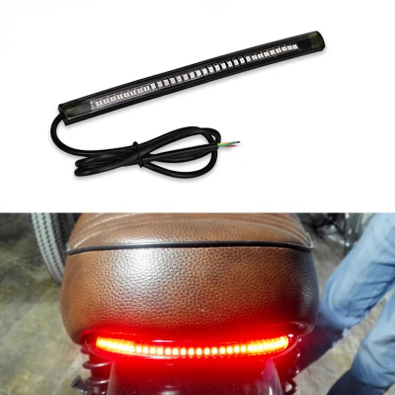 LED brake light strip for motorcycle Universal LED strip with brake, signal, and position function for motorcycles