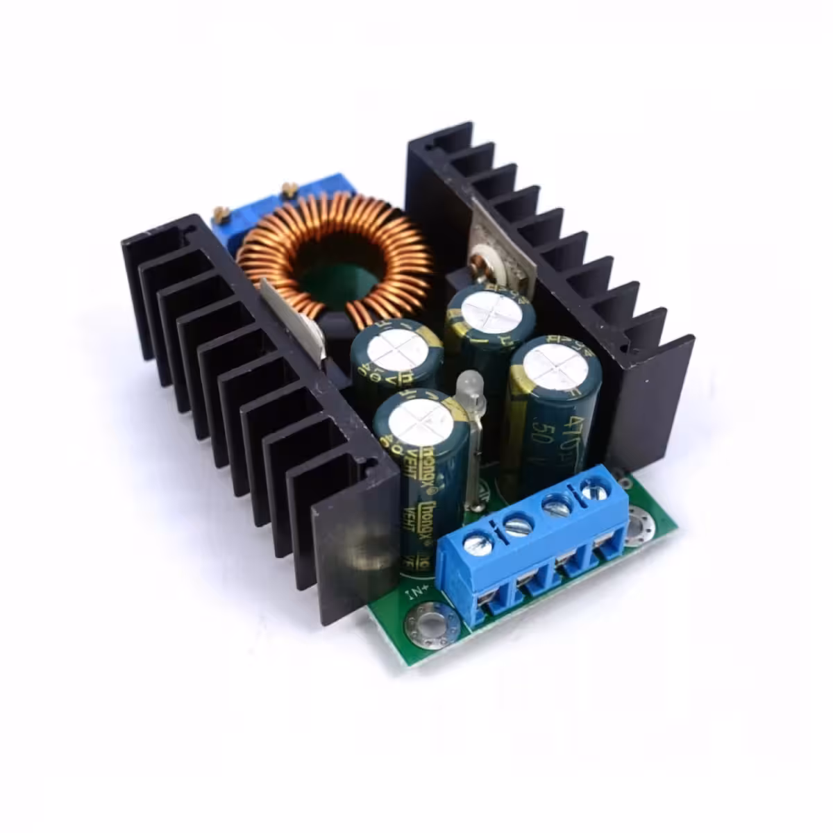 DC-DC module with short-circuit protection and optional diode