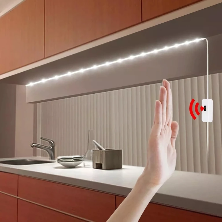 Automatic sensor lighting for cabinets, kitchens, and bathrooms