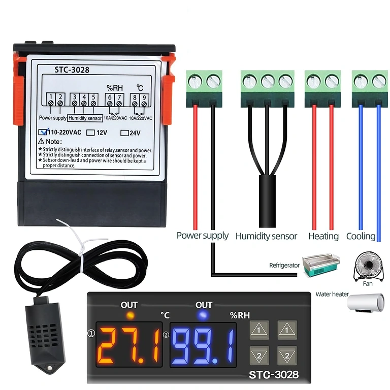 STC-3028 controller wiring diagram Wiring diagram for dual relays on STC-3028 controller