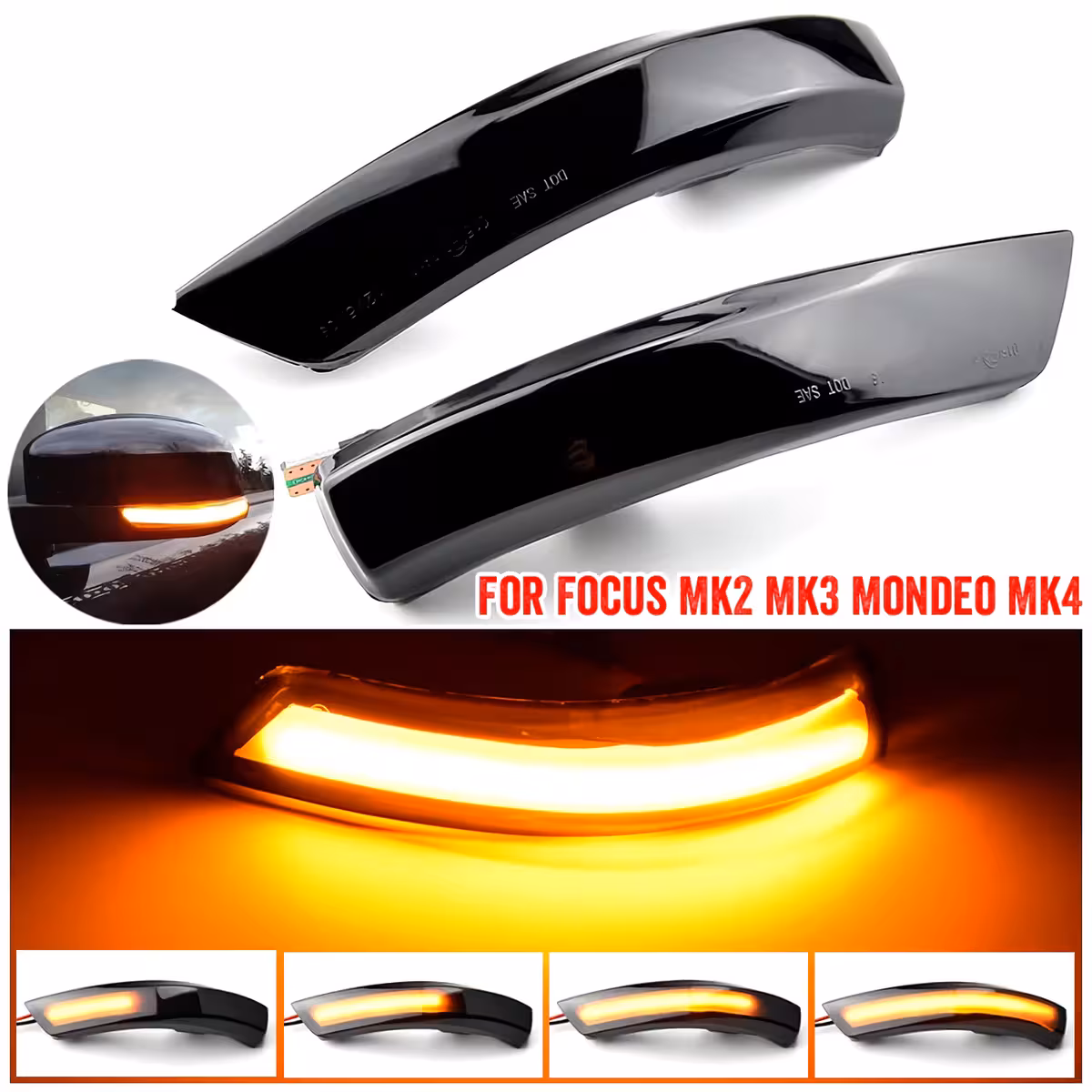 LED rearview mirror upgrade with sequential signaling