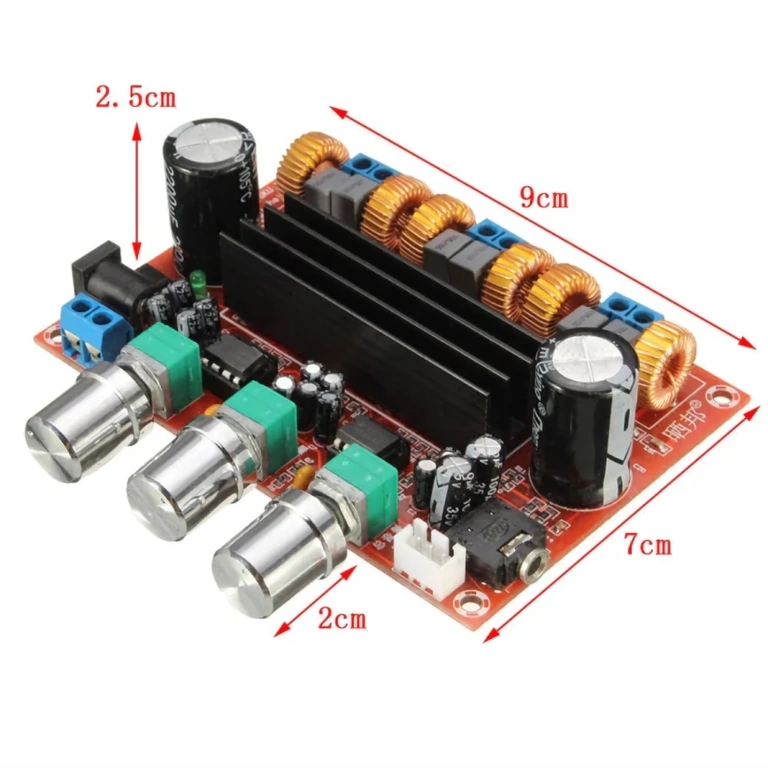 Volume controls XH-M139 – detail Close-up of volume and tone buttons on XH-M139 module