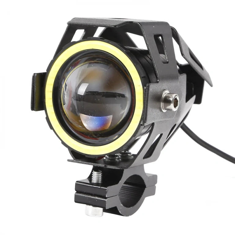 LED motorcycle light with clear lens and aluminum housing