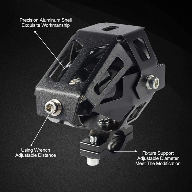 CREE U7 LED headlight for motorcycles with stainless steel mount