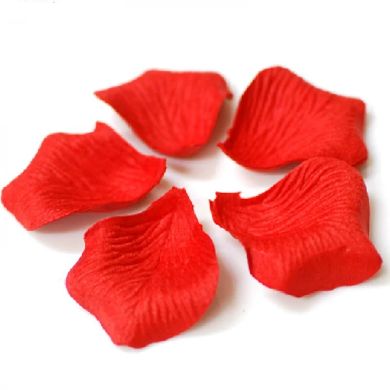 Romantic petals for birthday Red artificial petals for romantic-themed anniversary decor