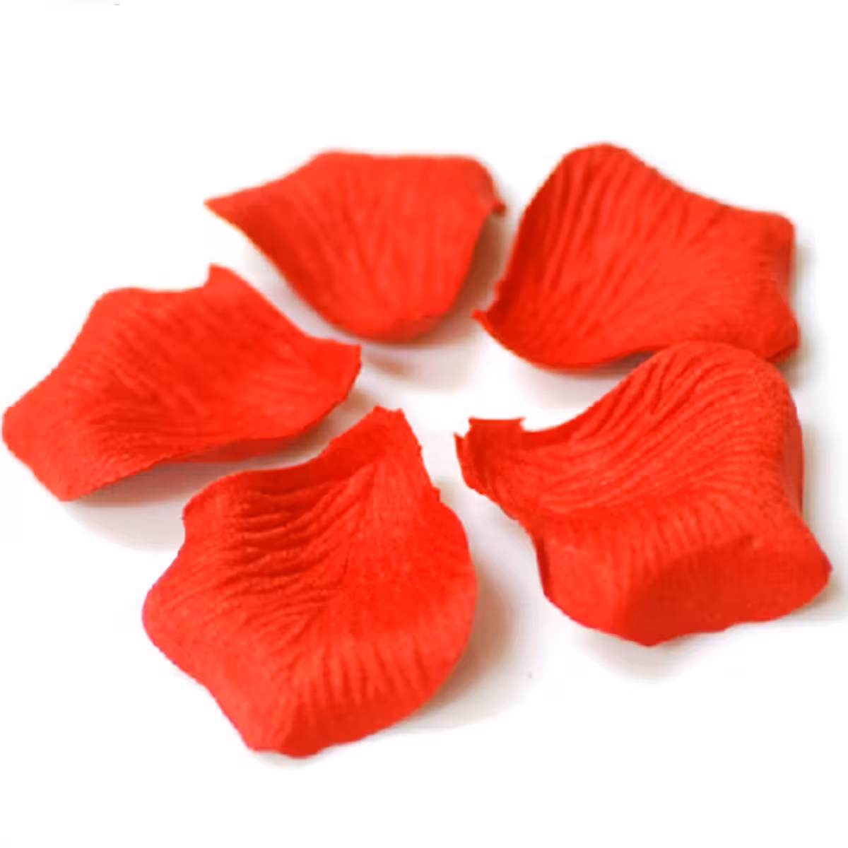 Red artificial petals for romantic-themed anniversary decor