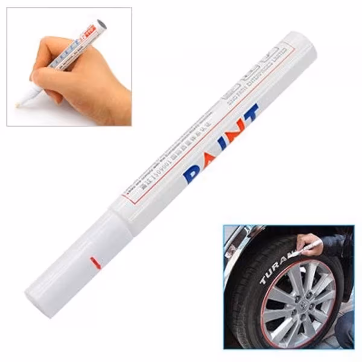 White paint marker for text on tires