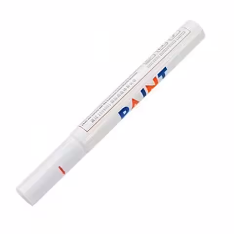 White Tire Marker with Permanent Paint – Durable Writing on Rubber, Metal, Glass, and Wood